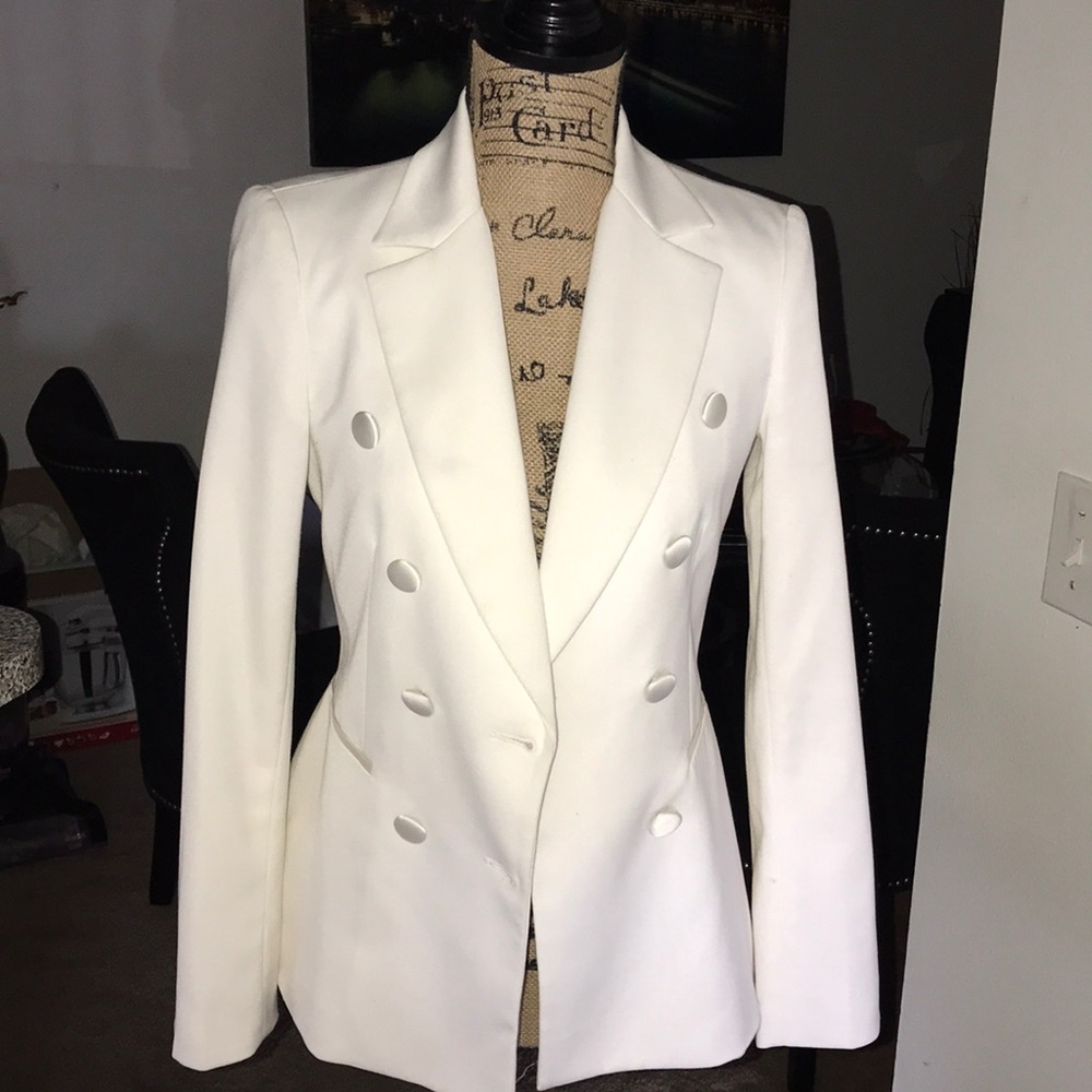 Off white tuxedo jacket